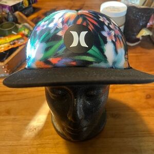 Hurley Tropical Print Cap with Black Brim